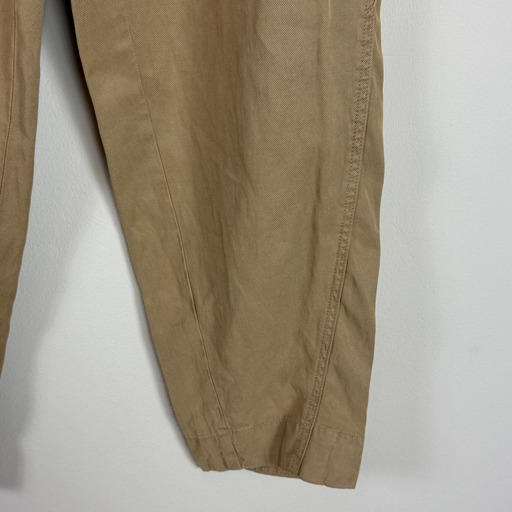 NWT Banana Republic Linen Blend Khaki Utility Ankle Parachute Pants Size Med - Picture 6 of 10